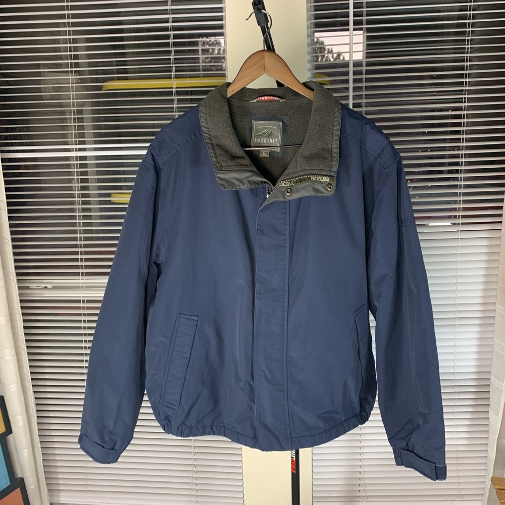 Pacific Trail Jacket Mens LG Gray  Full Zip Collared Zip Pockets SKU # 182